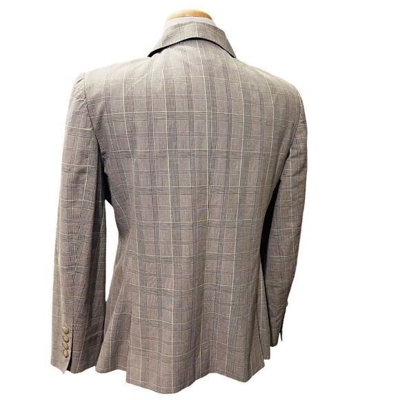 Plus Size Talbots Houndstooth Shoulder Pads Blazer Brown & White size 14 - Picture 5 of 8